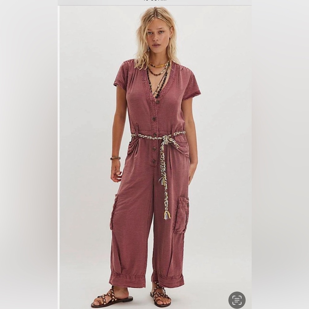 NWOT Free People Hit The Coast Coveralls - Picture 2 of 12